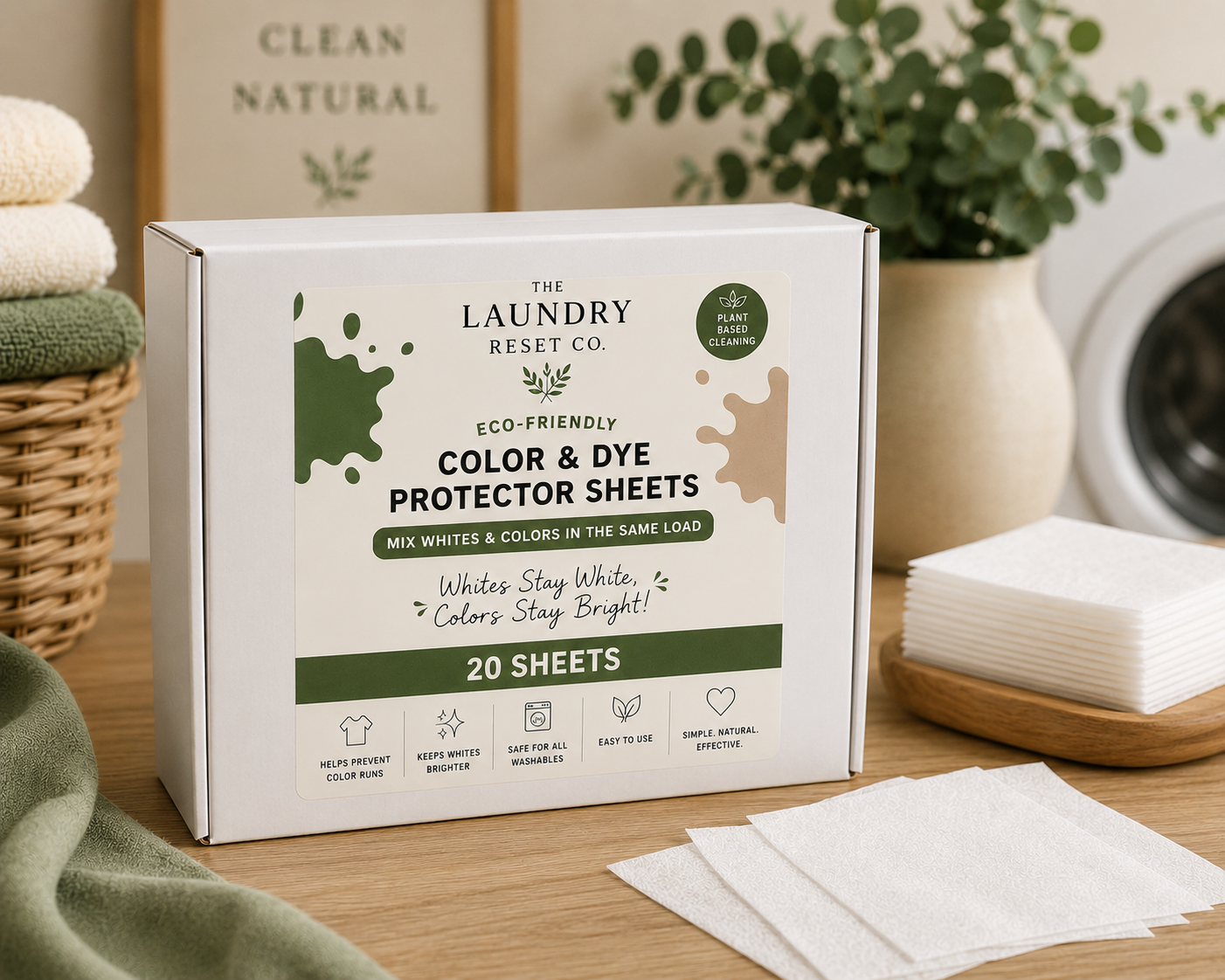 The Laundry Reset Co. Color & Dye Protector Sheets | 20 Count