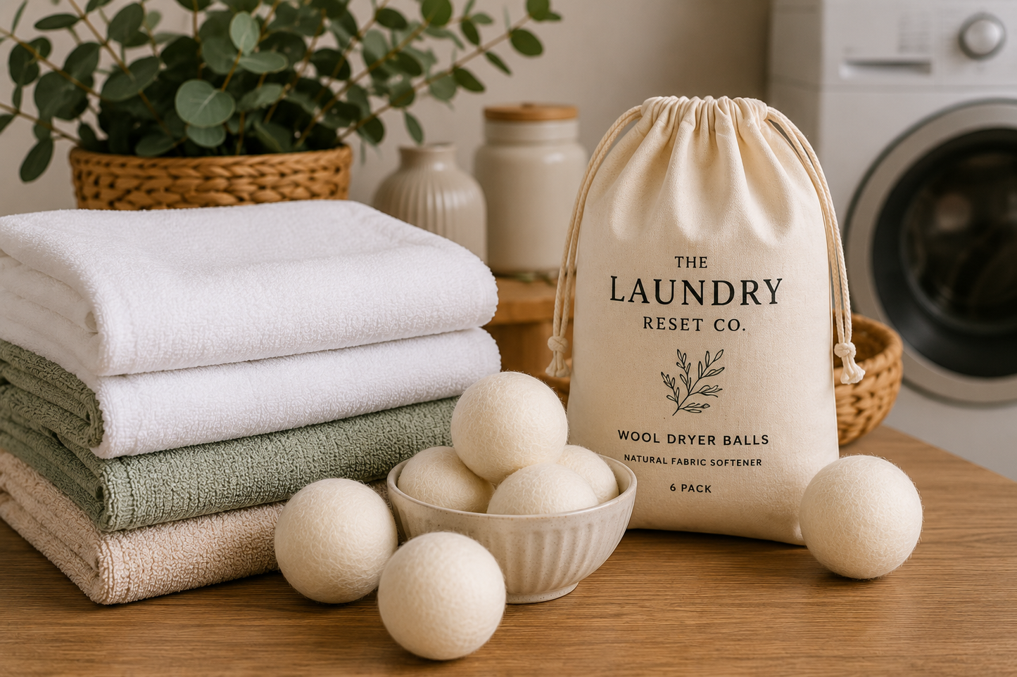 The Laundry Reset Co. Wool Dryer Balls