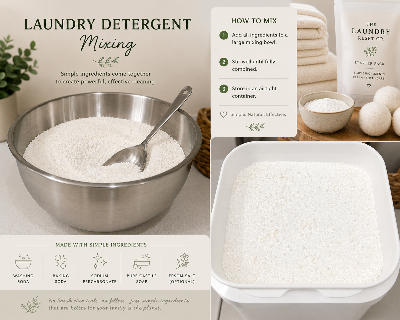 The Laundry Reset Co. 2-Gallon Laundry Bucket
