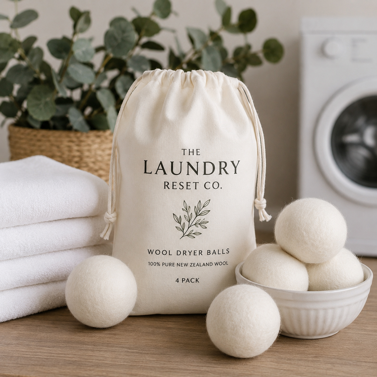 The Laundry Reset Co. Wool Dryer Balls